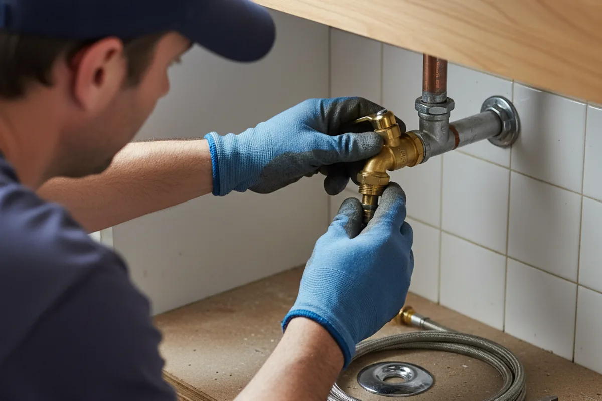 Shutoff valve and fitting work during Emergency Plumbing in Morley